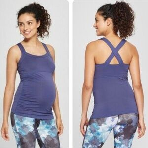 Isabel Maternity by Ingrid & Isabel Midnight Sky Active Tank Built In Shelf Bra